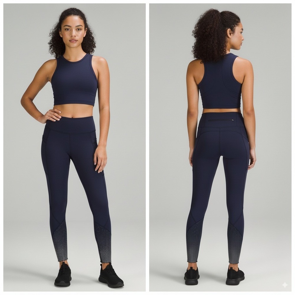 Lululemon Tight Stuff High Rise 24" Running Training‎ Leggings Women's Size 2